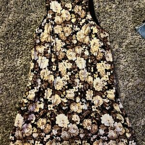 Abercrombie & Fitch Black and Brown Floral Dress